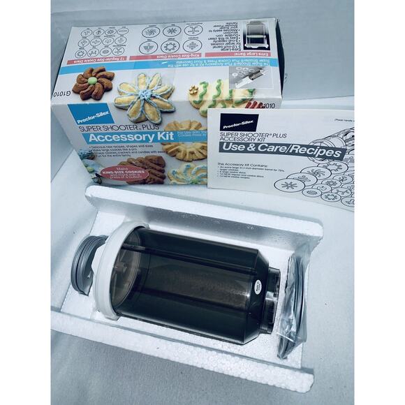 Super Shooter Plus Accessory Kit In Box King Size Cookies 6 Large 12 reg Discs - Picture 1 of 7